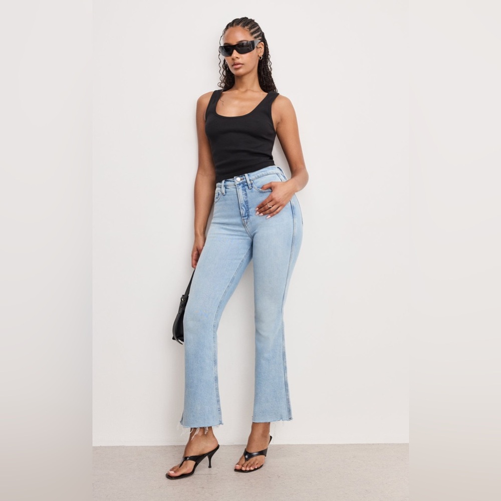 Good American Good Kick Flare Jeans